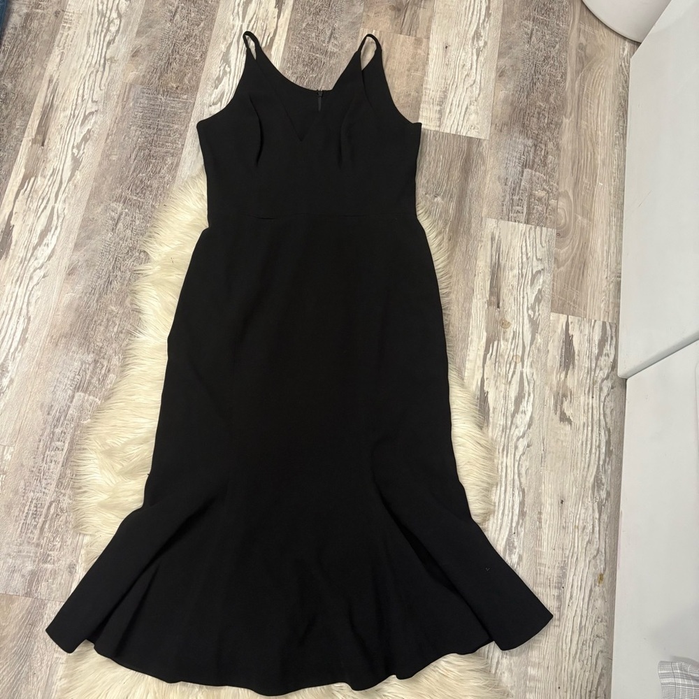 Isabelle midi dress Dress the Population sz large Black Spaghetti Strap Sheath - Picture 4 of 12